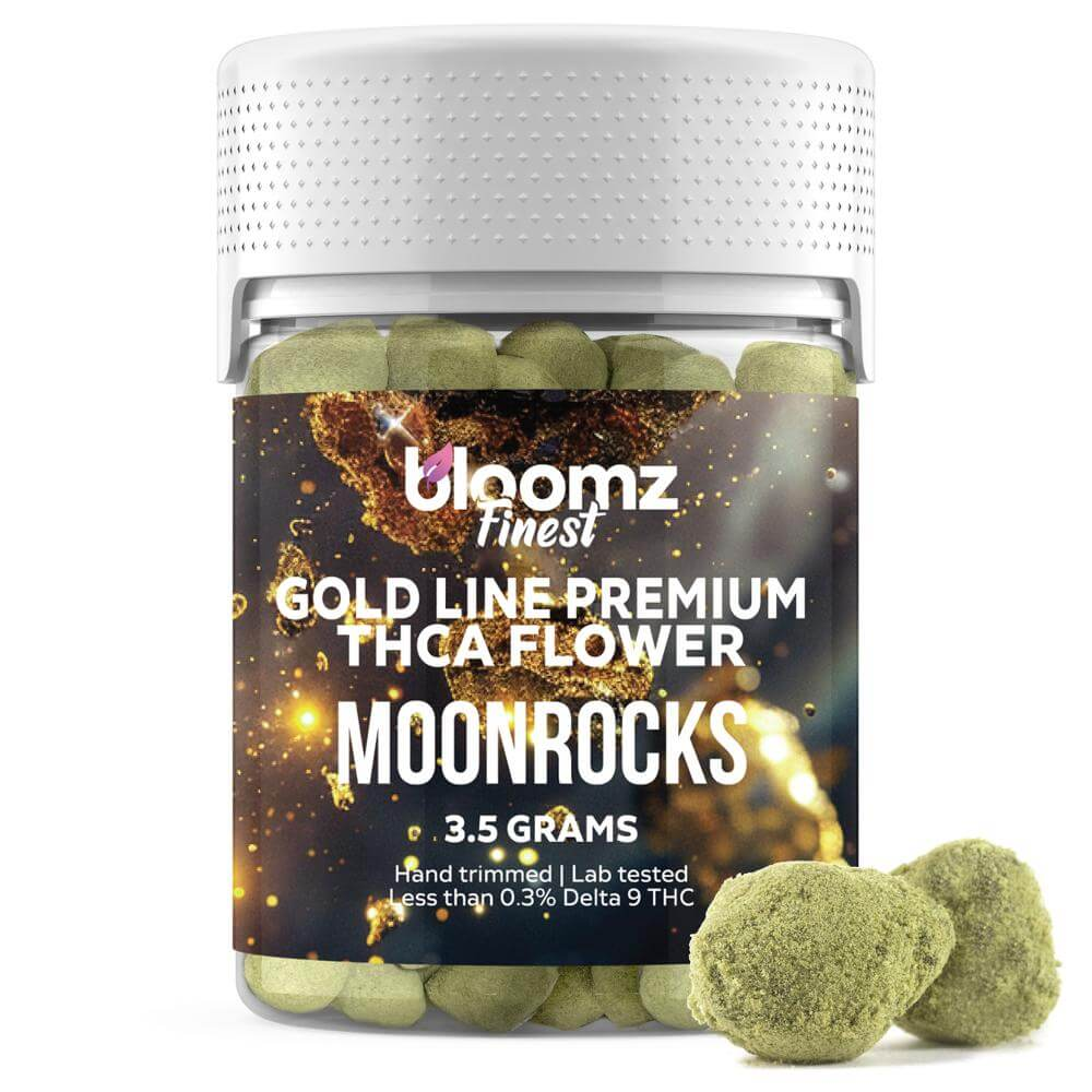 Moon-Rocks-Illuminati-Yellow-Cake-Hemp-Flower-BestHemp-OnlineSmokeShop-GoodPrice-GetNearMe-LowestCoupon-DiscountStore-3.5g-Shoponline-THCOnline-StrongestSmoke-ShopBloomz-Hemp-THC.png Bloomz THCA Moonrocks – Gold Line - Image 1